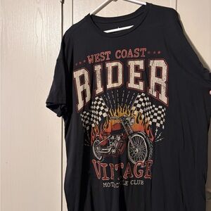 West Coast Rider Vintage Motorcycle Club T-Shirt - Black